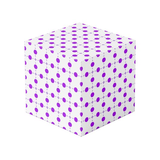 Cube Photo Pois violets, Motif à points Polka, points, pointi (Angle devant)