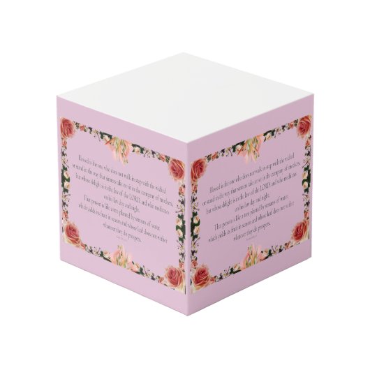 Cube Photo PSALM 1:1-3 Botanic Design, (Angle devant)