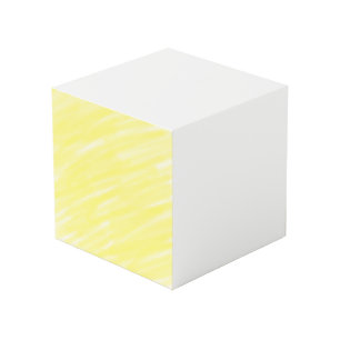 Cube Photo publicité jaune pastel personnalisée couleur unie