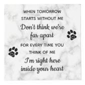 Cube Photo Quand Demain Commence Sans Moi Photo Pet Memorial (Droite)