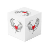 Cube Photo Red Angel Coeur avec ailes (Angle arrière)
