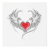 Cube Photo Red Angel Coeur avec ailes (Devant)