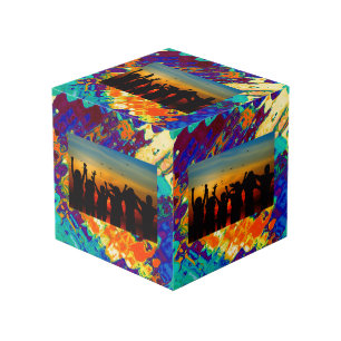 Cube Photo Rétro conception d'abrégé sur texture