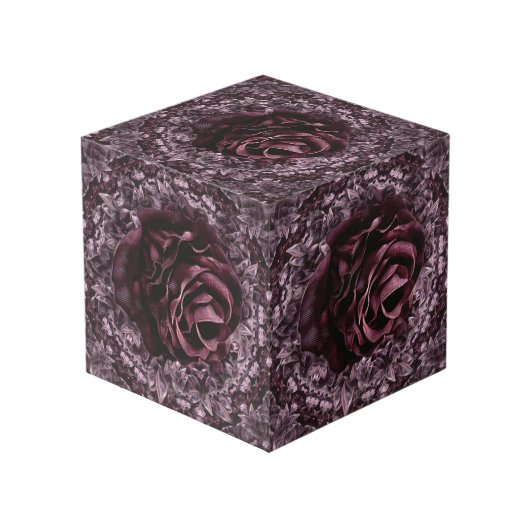 Cube Photo Rose Mandala (Angle devant)