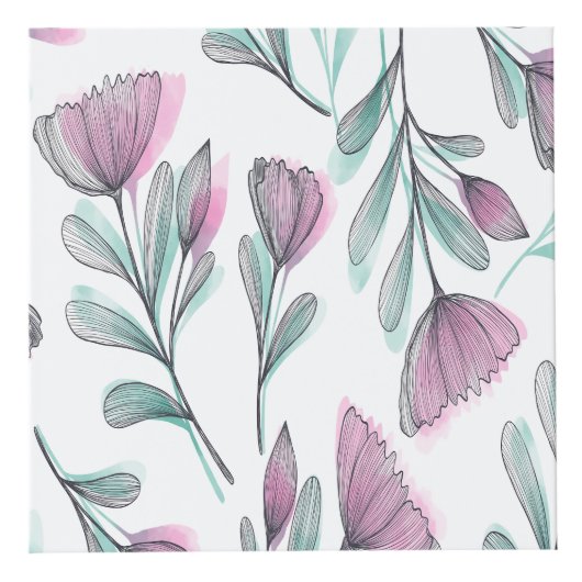 Cube Photo Roses violets (Droite)