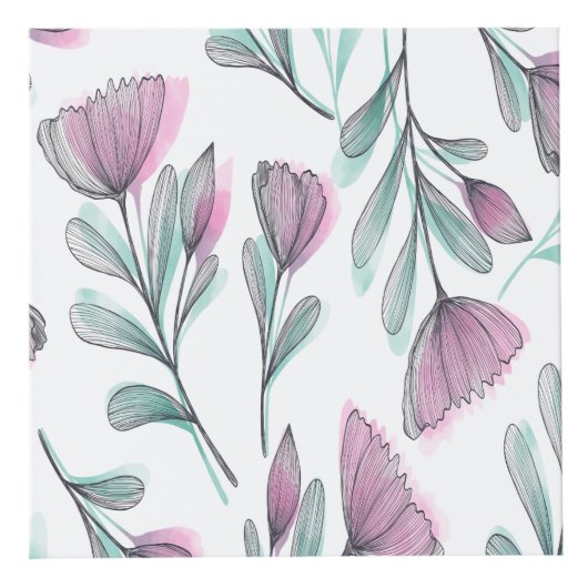 Cube Photo Roses violets (Devant)