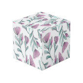 Cube Photo Roses violettes (Angle devant)
