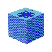 Cube Photo Ruban bleu de trèfle Modèle par Kenneth Yoncich (Angle arrière)