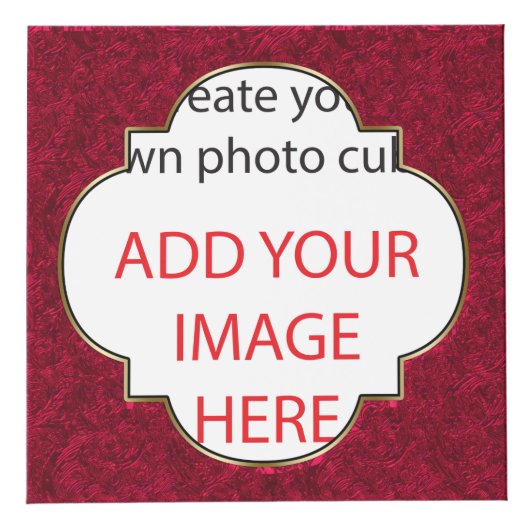 Cube Photo Ruby Red Foil Look Frame AJOUTER VOS IMAGES (Droite)