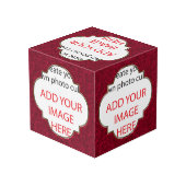 Cube Photo Ruby Red Foil Look Frame AJOUTER VOS IMAGES (Angle arrière)