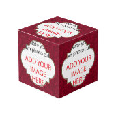 Cube Photo Ruby Red Foil Look Frame AJOUTER VOS IMAGES (Angle devant)