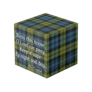 Cube Photo Scottish Campbell Family Tartan House Bénédiction