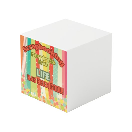 Cube Photo Scrapbooking me rappelle que la vie est bonne (Angle devant)