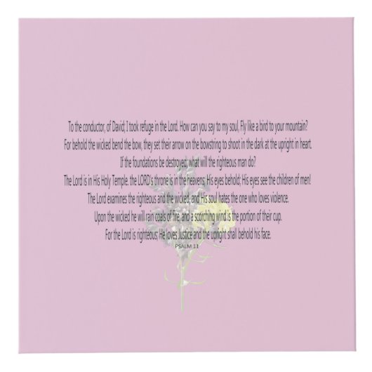 Cube Photo Scripture, Psalm 11, (Droite)