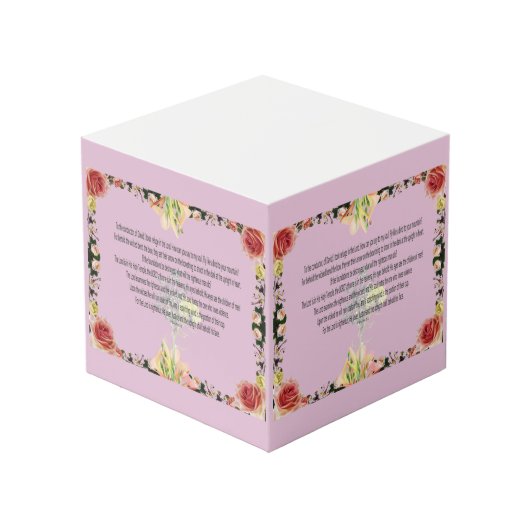 Cube Photo Scripture, Psalm 11, Colorful Flower (Angle devant)