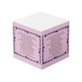Cube Photo Scripture, Psalm 11, Purple Roses (Angle arrière)