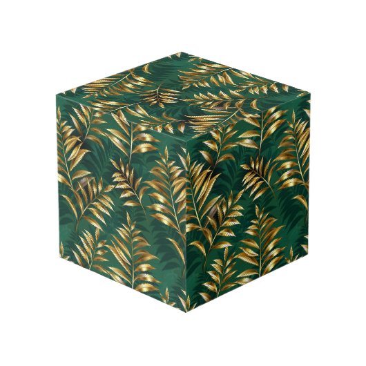 Cube Photo Seamless pattern with golden ferns (Angle arrière)
