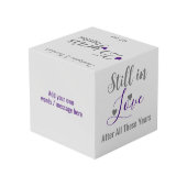 Cube Photo Silver 25 ans anniversaire violet photo (Angle arrière)