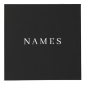 Cube Photo Simple Black Custom Ajouter Votre Nom Élégant (Droite)