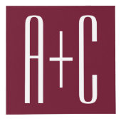 Cube Photo Simple Couples | White & Burgundy (Droite)