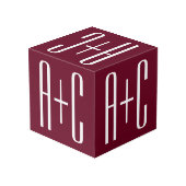 Cube Photo Simple Couples | White & Burgundy (Angle arrière)