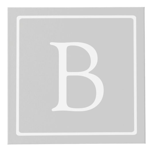 Cube Photo Simple Light Grey monogram (Droite)