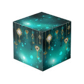 Cube Photo Skeleton Keys on Green Background (Angle devant)
