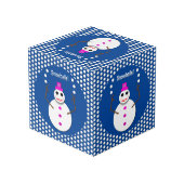 Cube Photo Snowlady de Noël Jongler boules de neige amusant (Angle arrière)