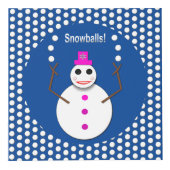 Cube Photo Snowlady de Noël Jongler boules de neige amusant (Devant)