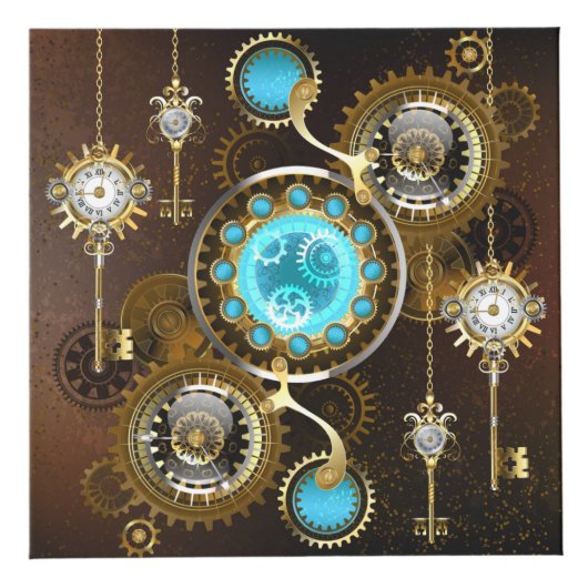 Cube Photo Steampunk Rusty Background (Droite)