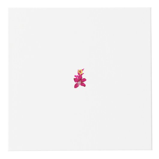 Cube Photo Style floral, ArtyClick Crimson, Or léger (Devant)