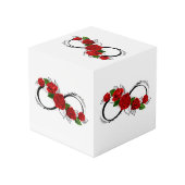 Cube Photo Symbole d'infini avec les roses rouges (Angle arrière)