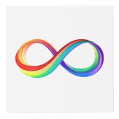 Cube Photo Symbole d'infinité arc-en-ciel stratifié (Droite)