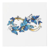 Cube Photo Symbole infini de papillons Morpho bleus (Droite)