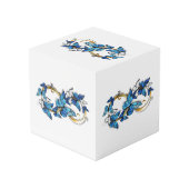 Cube Photo Symbole infini de papillons Morpho bleus (Angle arrière)