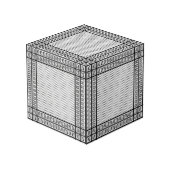 Cube Photo Symbole Keffiyeh de la Palestine Motif de résistan (Angle arrière)