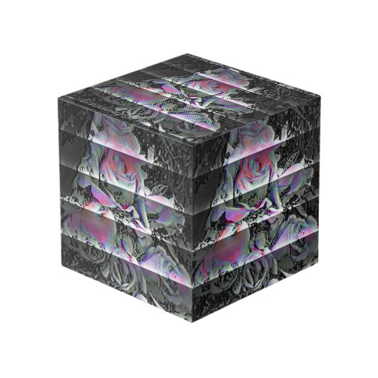 Cube Photo Techno Bouquet  (Angle devant)