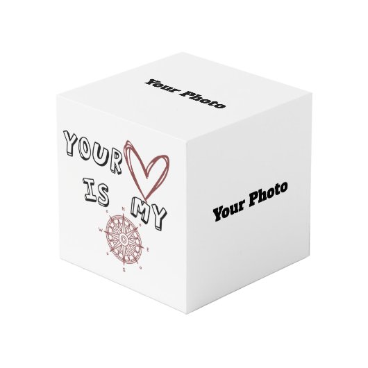 Cube Photo Ton coeur est mon boussole (Angle devant)