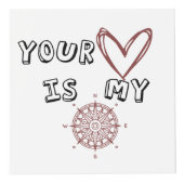 Cube Photo Ton coeur est mon boussole (Devant)