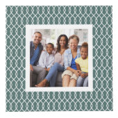 Cube Photo Trellis d'épinette | Famille Monogramme (Devant)