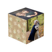 Cube Photo Tri-couleur pâle avec photos (Angle arrière)