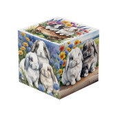 Cube Photo Trois petits lapins lapins de lapin de lop (Angle devant)