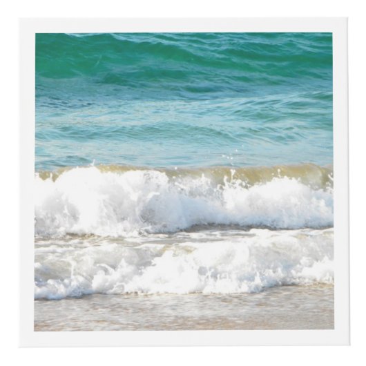 Cube Photo Tropical blanc élégant (Devant)