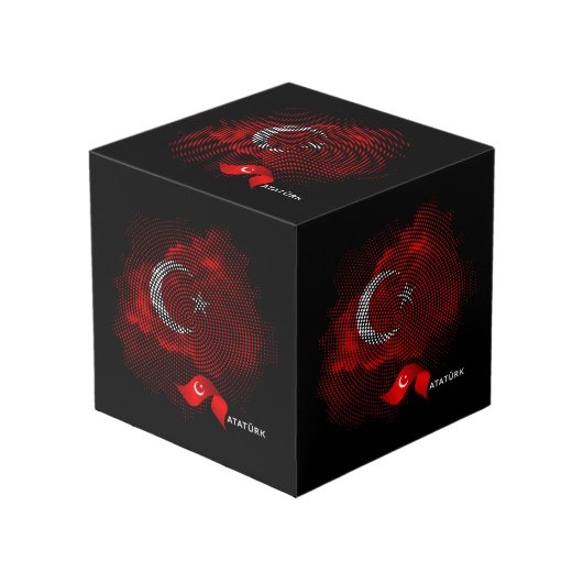 Cube Photo Turkey flag (Angle devant)