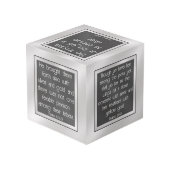 Cube Photo Versets bibliques sur l'argent (Angle arrière)