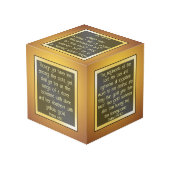 Cube Photo Versets bibliques sur l'or (Angle arrière)
