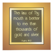 Cube Photo Versets bibliques sur l'or (Devant)