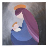 Cube Photo Vierge et bois massif enfant 4" x 4" (Devant)