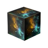Cube Photo Vol de libellule verte lumineuse (Angle devant)