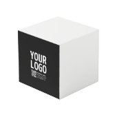 Cube Photo Votre logo avec code QR et texte modifiables (Angle arrière)